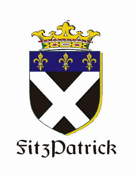 Fitzpatrick Irish Coat of Arms Black Pocket Watch