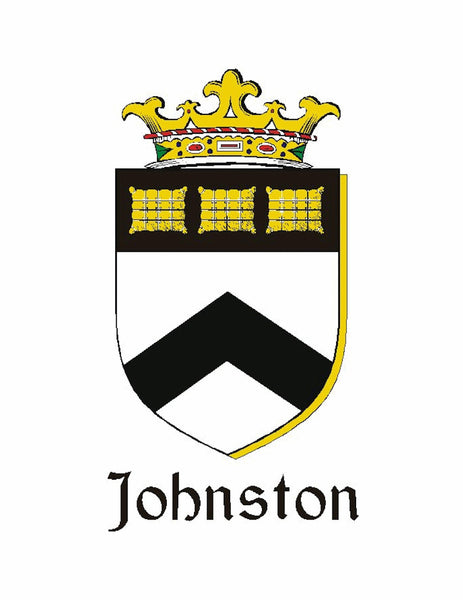 Johnston Irish Coat of Arms Black Pocket Watch