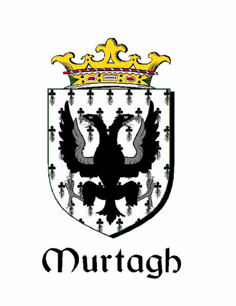 Murtagh  Irish Coat of Arms Black Pocket Watch