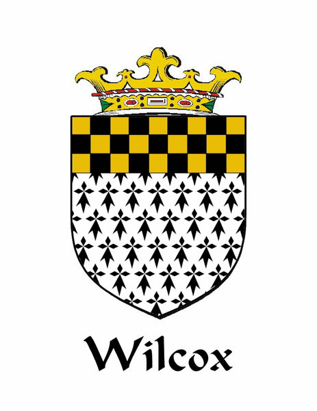 Wilcox Irish Coat of Arms Black Pocket Watch