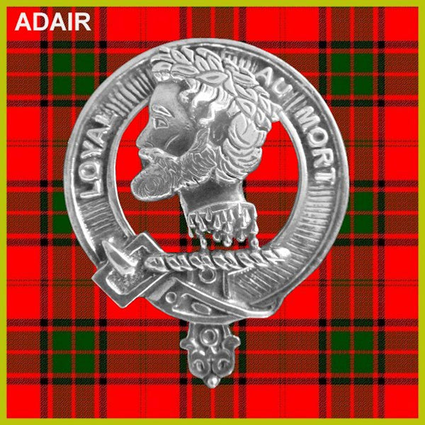 Adair 5 oz Round Clan Crest Scottish Badge Flask