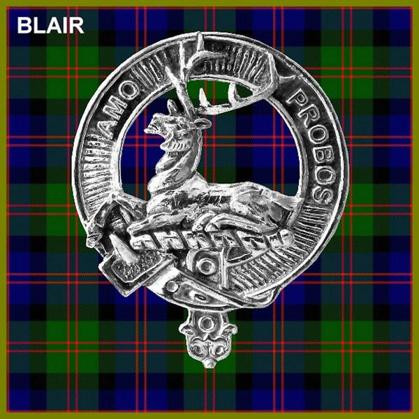Blair 5 oz Round Clan Crest Scottish Badge Flask