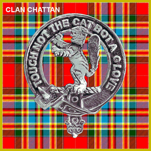 Clan Chattan 5 oz Round Clan Crest Scottish Badge Flask