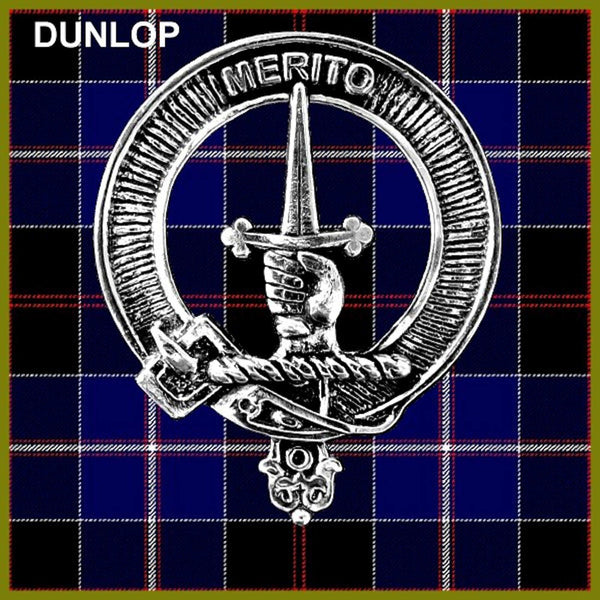 Dunlop 5 oz Round Clan Crest Scottish Badge Flask