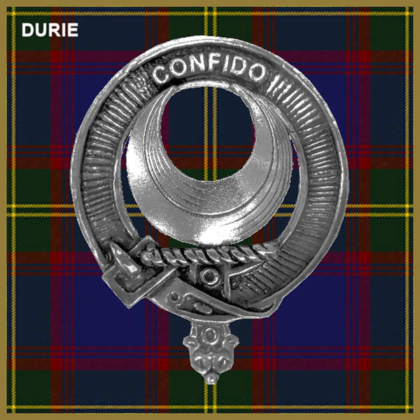 Durie 5 oz Round Clan Crest Scottish Badge Flask