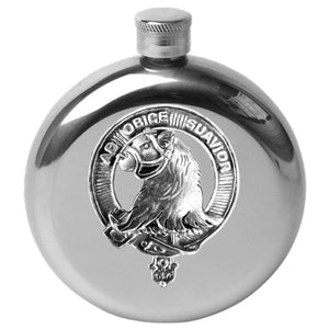 Galbraith 5 oz Round Clan Crest Scottish Badge Flask