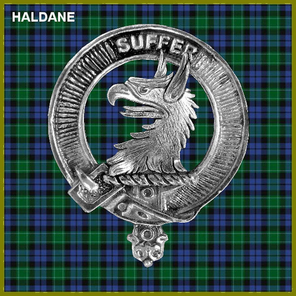 Haldane 5 oz Round Clan Crest Scottish Badge Flask