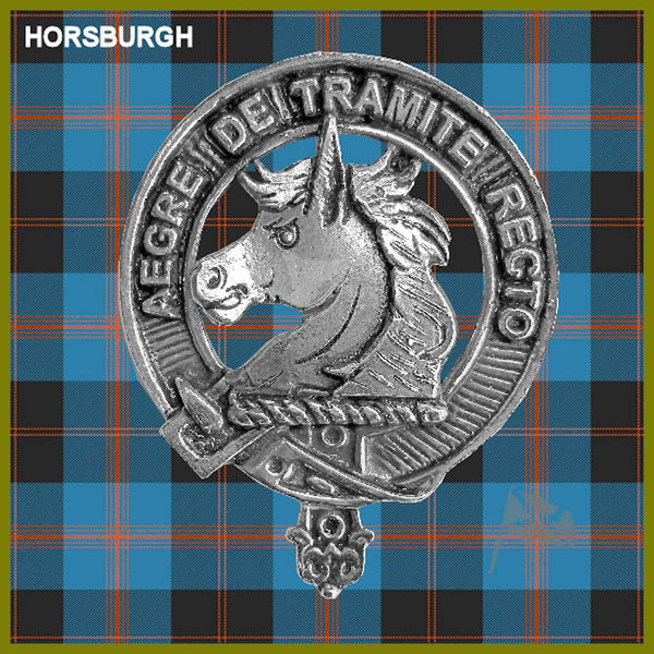 Horsburgh 5 oz Round Clan Crest Scottish Badge Flask