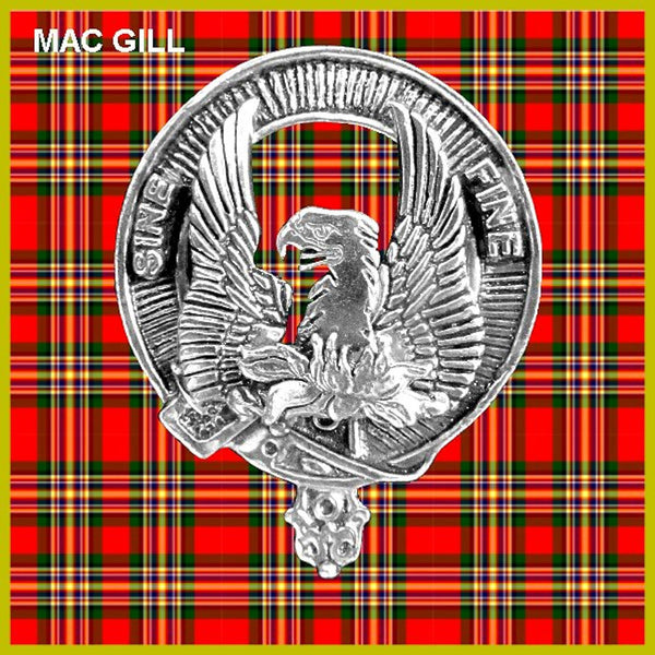 MacGill 5 oz Round Clan Crest Scottish Badge Flask