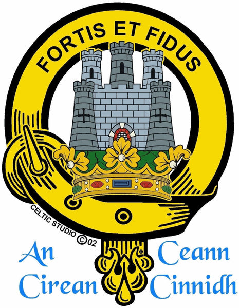MacLachlan 5 oz Round Clan Crest Scottish Badge Flask