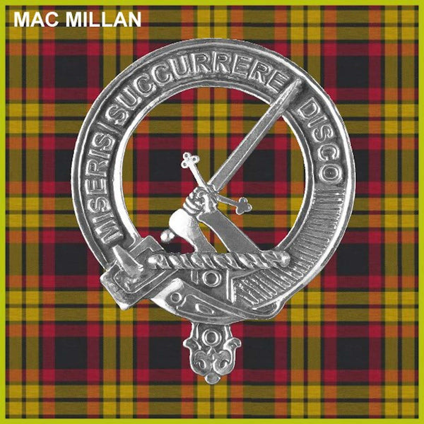 MacMillan 5 oz Round Clan Crest Scottish Badge Flask