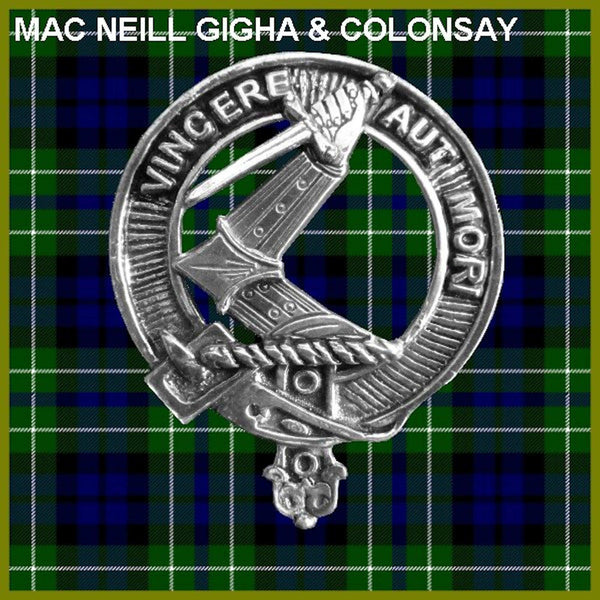 MacNeil (Gigha) 5 oz Round Clan Crest Scottish Badge Flask