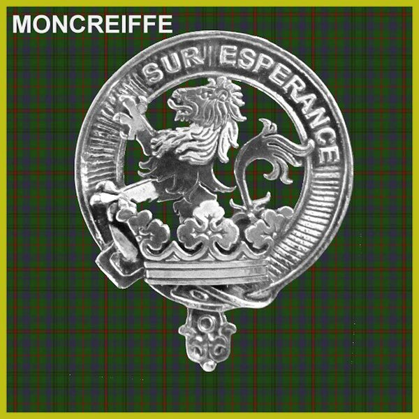 Moncreiffe 5 oz Round Clan Crest Scottish Badge Flask