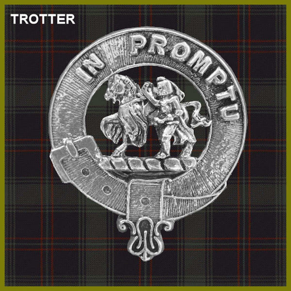 Trotter 5 oz Round Clan Crest Scottish Badge Flask