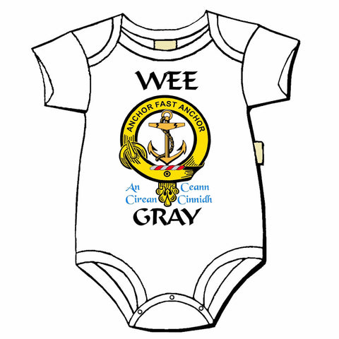 Gray Scottish Clan Crest Baby Jumper