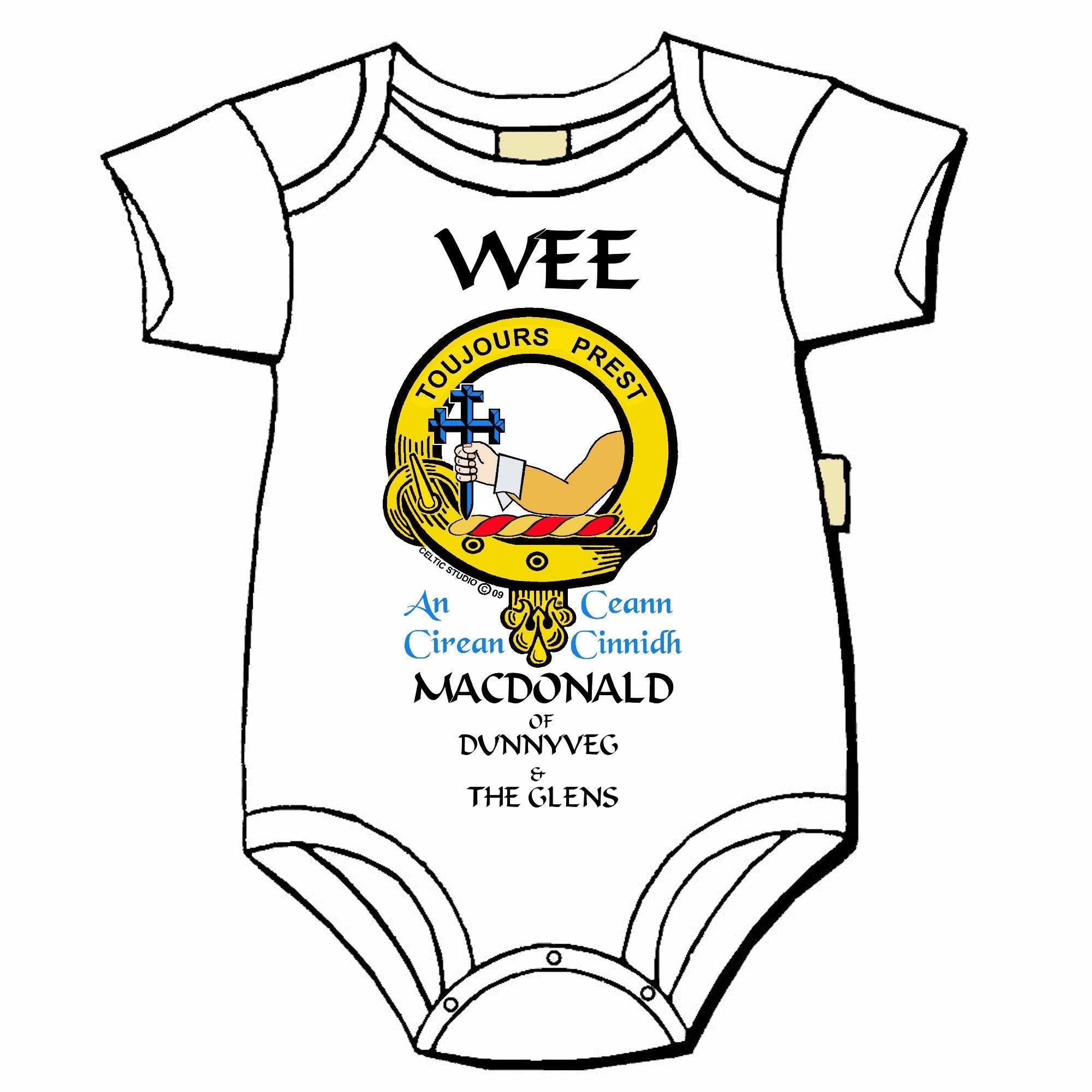 MacDonald Dunnyveg & The Glens Scottish Clan Crest Baby Jumper
