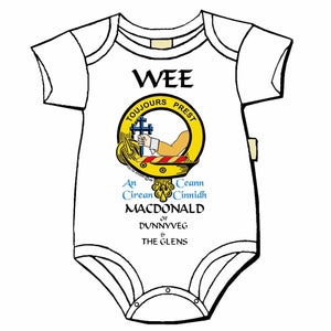 MacDonald Dunnyveg & The Glens Scottish Clan Crest Baby Jumper