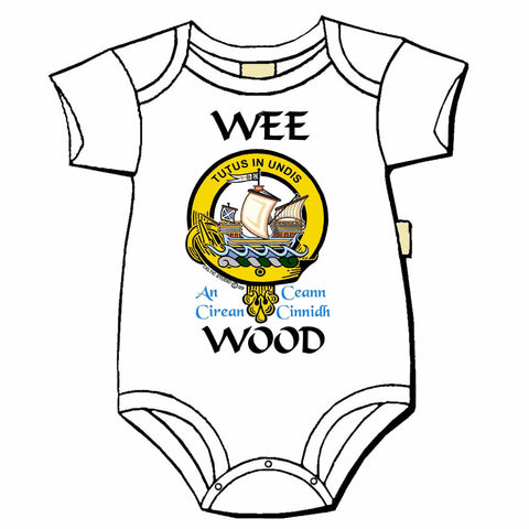 Wood Scottish Clan Crest Baby Jumper