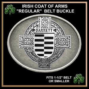 Barrett Irish Coat of Arms Regular Buckle