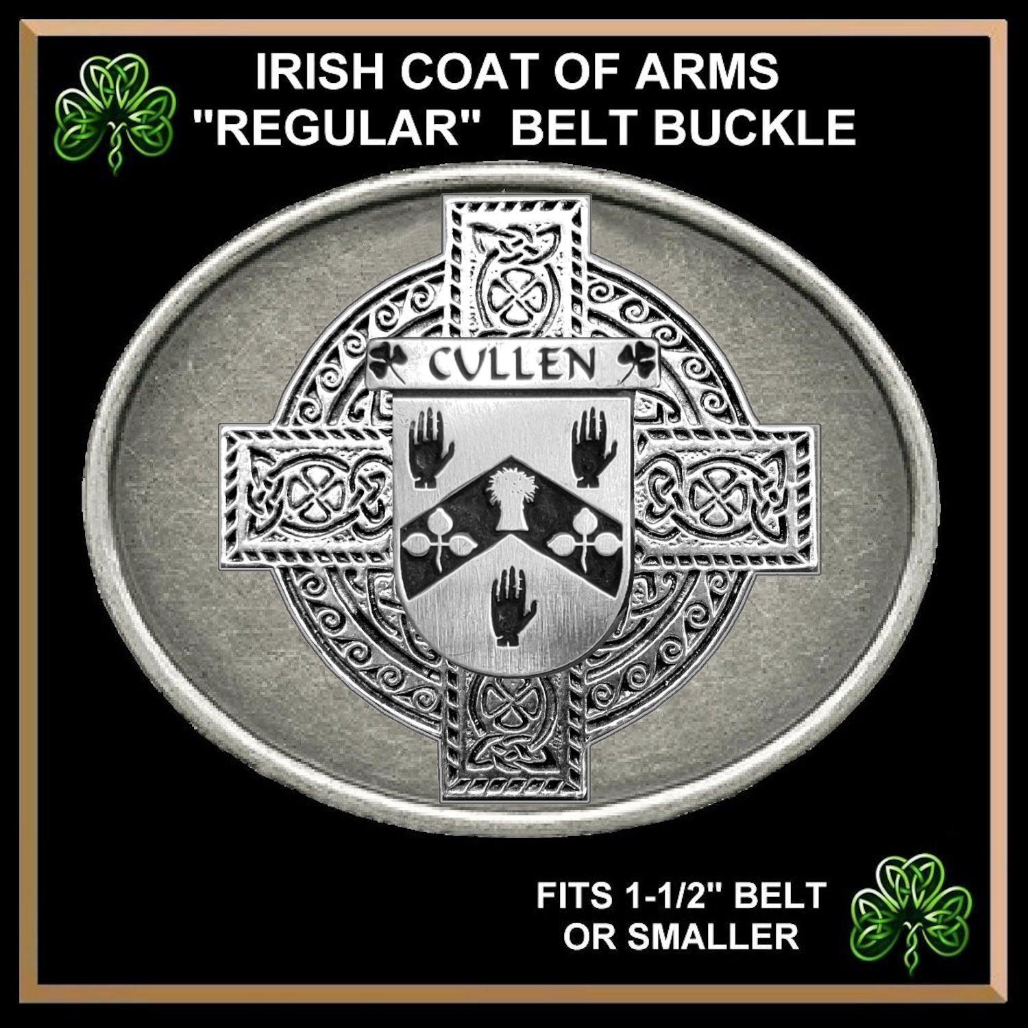 Cullen Irish Coat of Arms high quality Interlace Kilt Buckle