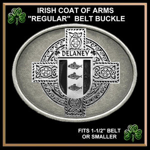 Delaney Irish Coat of Arms Regular Buckle