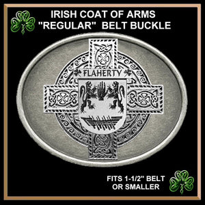 Flaherty Irish Coat of Arms Regular Buckle