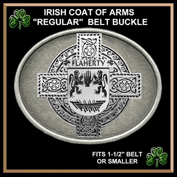 Flaherty Irish Coat of Arms Regular Buckle