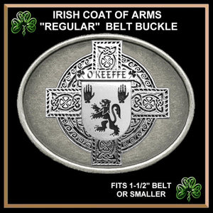 O'Keeffe Irish Coat of Arms Regular Buckle
