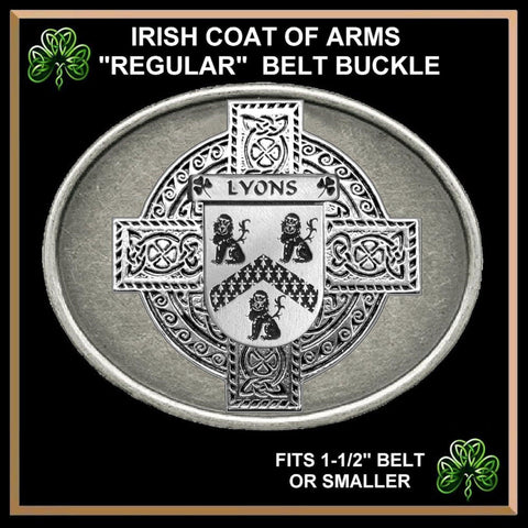 Lyons Irish Coat of Arms Regular Buckle