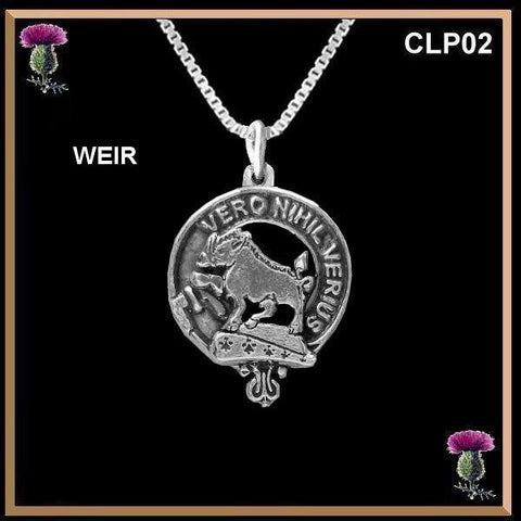 Weir Clan Crest Scottish Pendant  CLP02