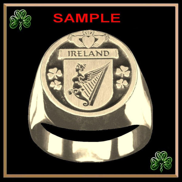 McLoughlin Irish Coat of Arms Gents Ring IC100