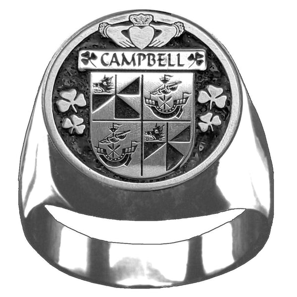 Campbell Irish Coat of Arms Gents Ring IC100
