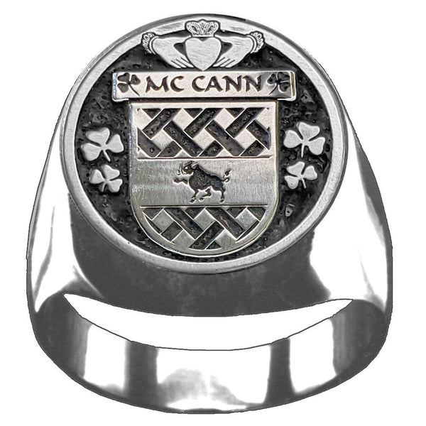 McCann Irish Coat of Arms Gents Ring IC100