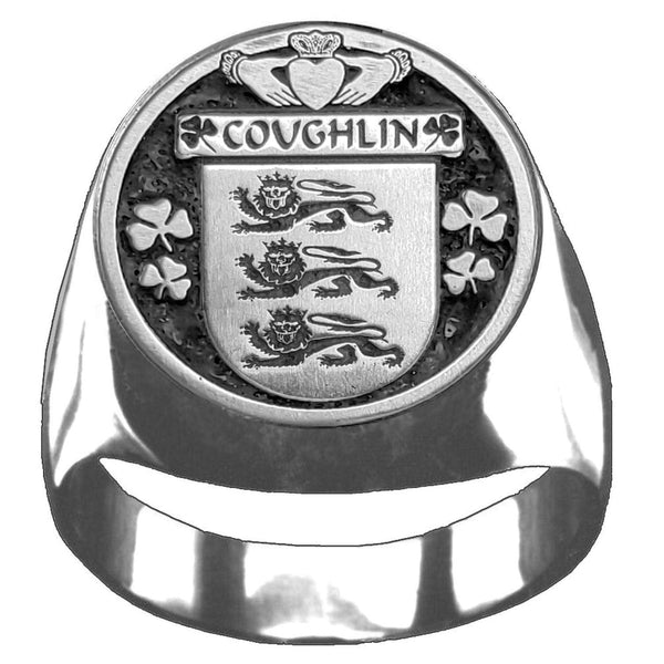 Coughlin Irish Coat of Arms Gents Ring IC100