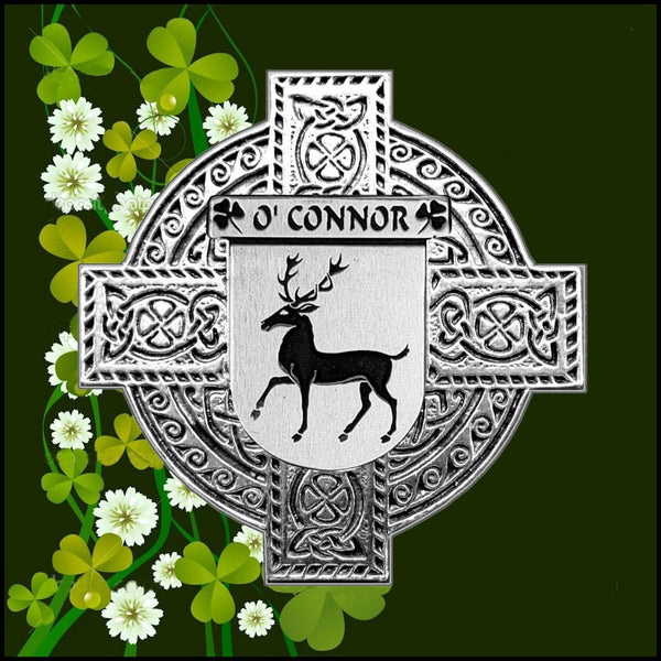 O'Connor Corcomroe Irish Celtic Cross Badge 8 oz. Flask Green, Black or Stainless