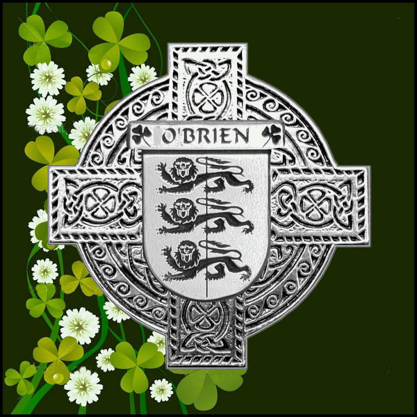 O'Brien Irish Celtic Cross Badge 8 oz. Flask Green, Black or Stainless Ireland, Irish