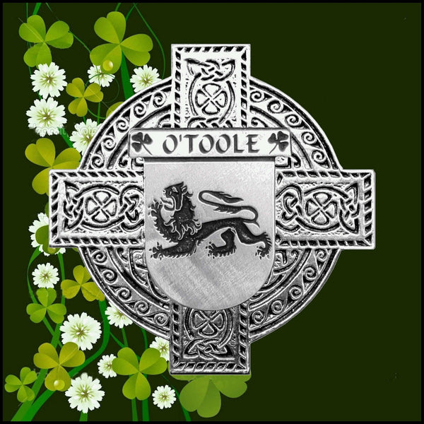 O'Toole Irish Celtic Cross Badge 8 oz. Flask Green, Black or Stainless