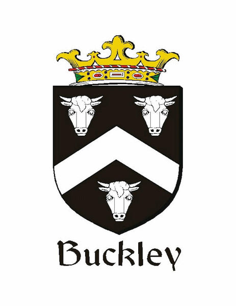 Buckley Irish Coat of Arms Disk Cuff Bracelet - Sterling Silver