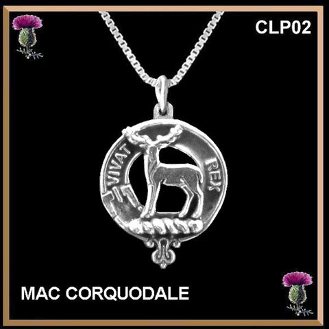 MacCorquodale Clan Crest Scottish Pendant CLP02