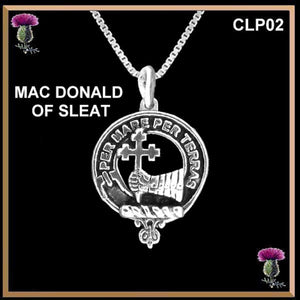 MacDonald Sleat Clan Crest Scottish Pendant CLP02