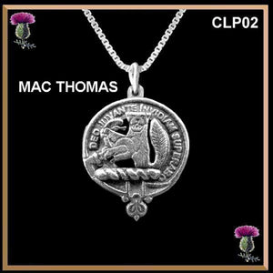 MacThomas Clan Crest Scottish Pendant CLP02