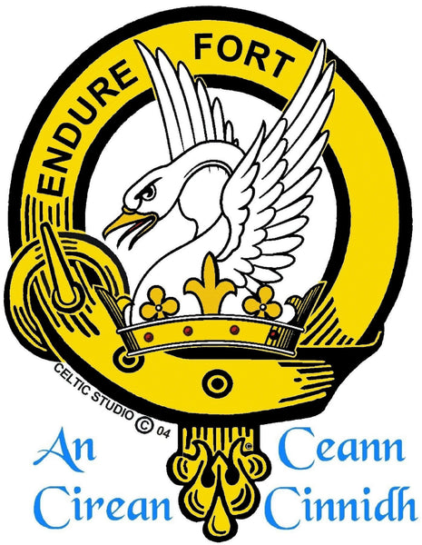 Lindsay Clan Crest Celtic Cross Pendant Scottish ~ CLP04