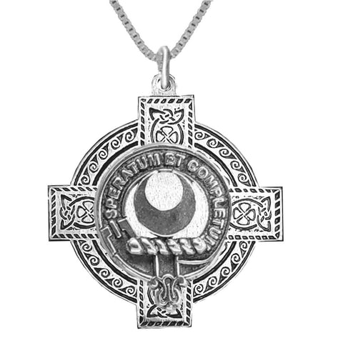 Arnott Clan Crest Celtic Cross Pendant Scottish ~ CLP04
