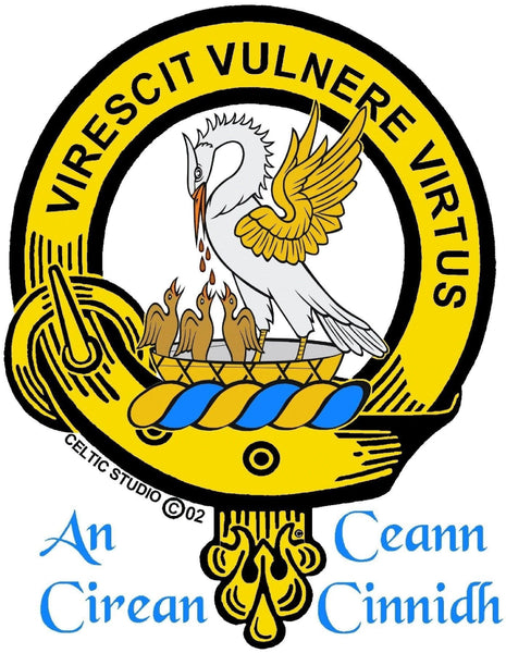 Stewart Clan Crest Celtic Cross Pendant Scottish ~ CLP04