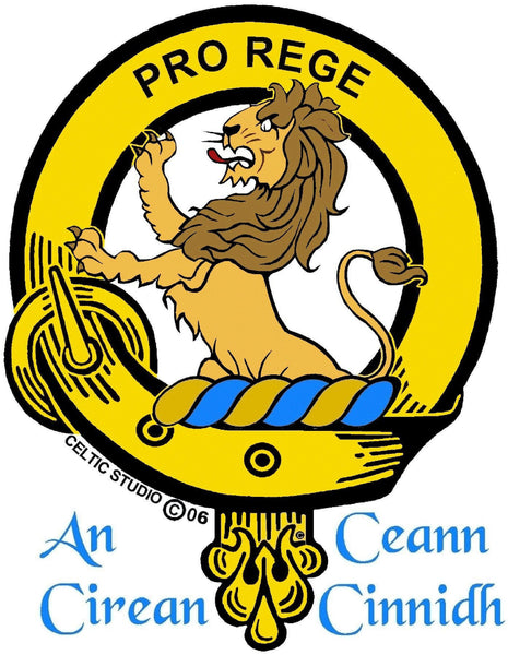 MacFie Clan Crest Celtic Cross Pendant Scottish ~ CLP04