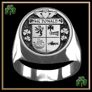 McDonald Irish Coat of Arms Gents Ring IC100