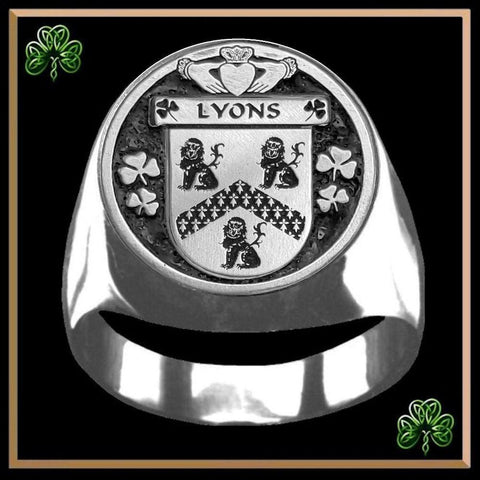 Lyons Irish Coat of Arms Gents Ring IC100