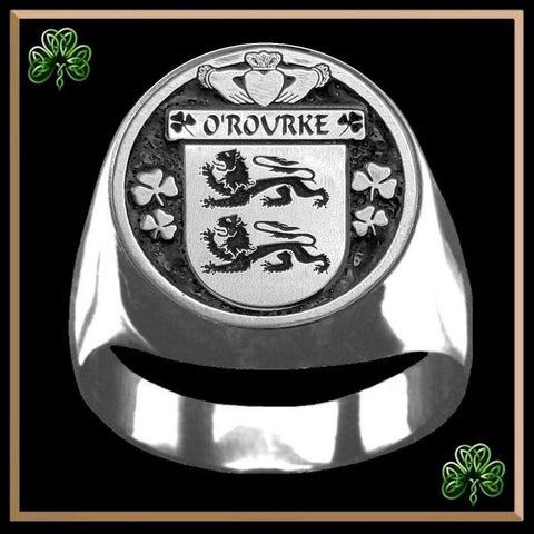 O'Rourke Irish Coat of Arms Gents Ring IC100