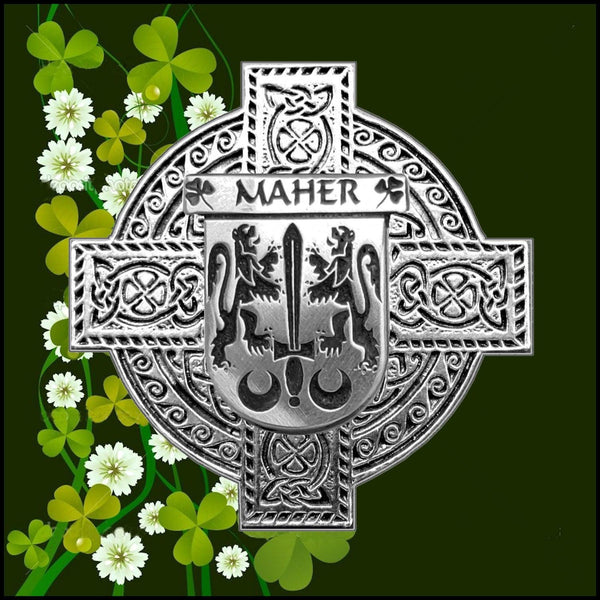 Maher Irish Coat of Arms Sporran, Genuine Leather