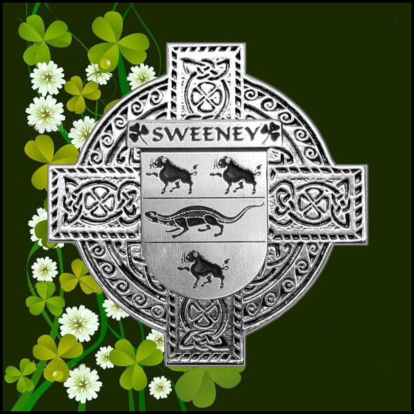 Sweeney Irish Coat of Arms Sporran, Genuine Leather